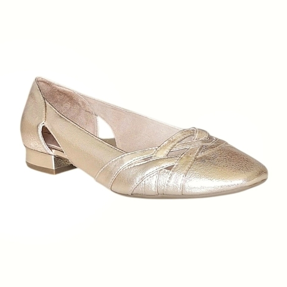 Life Stride Carman Metallic Gold Low Heel Ballet Wedding Angelcore Fairycore 9 - Picture 1 of 9